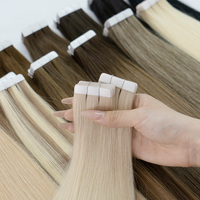 Extensions Afro Luxsea en Cheveux Brésiliens Remy, Bande Invisible, Trame Simple, Super Double Drawn, Couleur Piano 12A, Décolorées