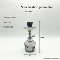 Mini barre de narguilé arabe portable shisha tuyau en verre à tuyau unique