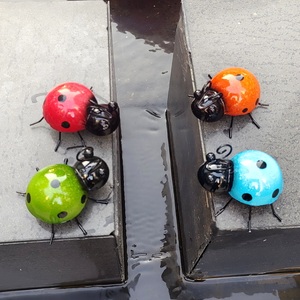 Statue de pelouse extérieure fer ornemental métal coccinelle décor de <span class=keywords><strong>jardin</strong></span> - Product Image 5