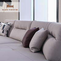 BLAINE Original 211 Modernes Ecksofa Echtes Leder Massivholzrahmen Schaumstoffgefüllt Villa Wohnzimmer Sofa-Set