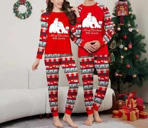 Moda vacaciones <span class=keywords><strong>Rojo</strong></span> <span class=keywords><strong>y</strong></span> <span class=keywords><strong>Blanco</strong></span> estampado a rayas conjunto de ropa de dormir Navidad familia a juego pijamas Familiar Pijama - Product Image 5