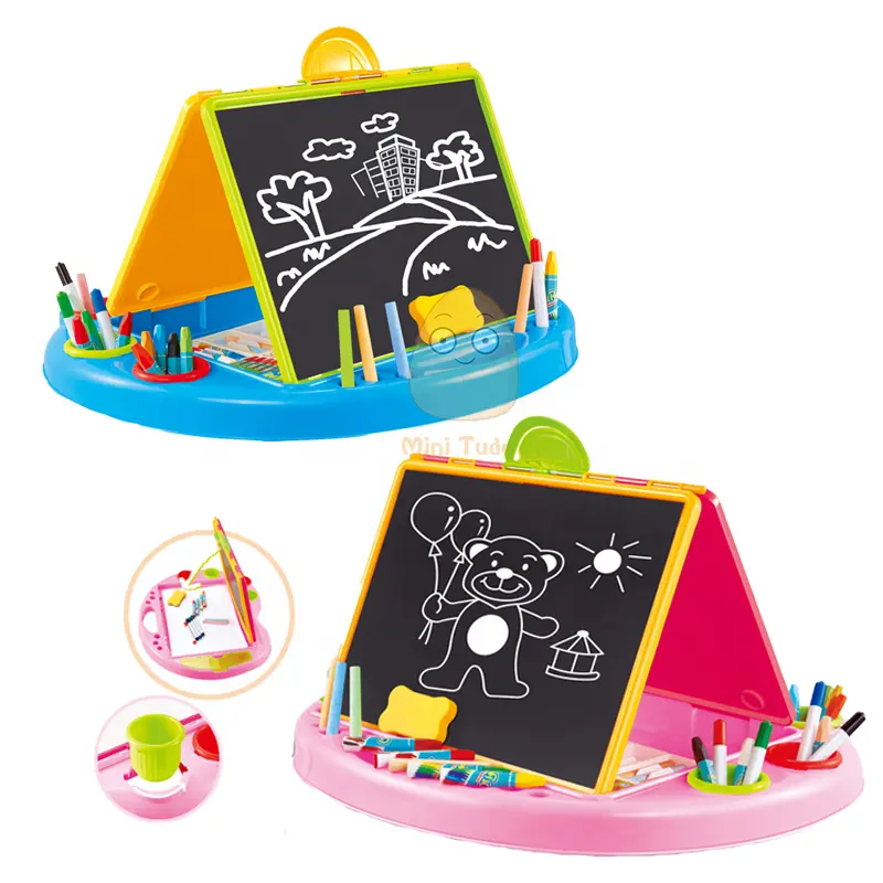 MST Study Desk Sets Suit For Boy And Girl Educational Toys Drawing Tablet Writing Drawing Boards For Kids