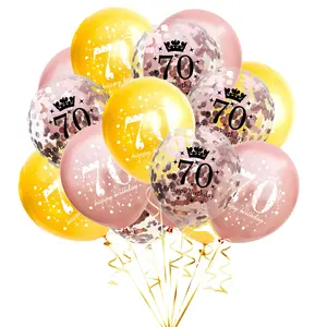 30 40 50 60th Rose Gold Latex Confetti Ballons Set Bruids Bruiloft Verjaardagsfeestje Globos