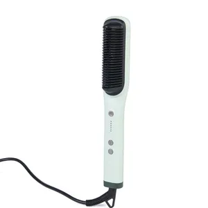 Hair Straighteners 2 In 1 Smoothing Iron Lcd Display Negative Ion Straightening Brush Curling Comb