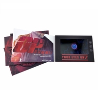 Nouveauté, vente en gros directe d'usine, carte de brochure vidéo avec écran LCD HD de 7 pouces, 1024x600px, pour cadeau de Noël