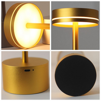 Lampe de table LED rechargeable BIFANG, lampe de chevet, lampe de bureau, lampe de salle à manger sans fil, corps en aluminium, abat-jour en métal, lampe de table sans fil