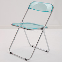 Chaises de salle à manger modernes en acrylique avec coussin amovible pour la maison, le bureau, l'appartement, la salle de bain, la salle de sport - Chaises en plastique colorées (Marque EAGLE)