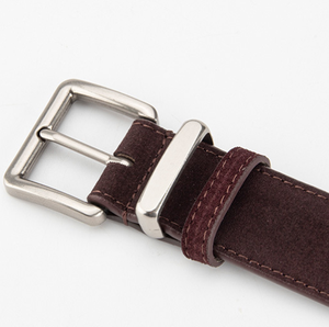 <span class=keywords><strong>Ceinture</strong></span> en cuir de vachette véritable pour <span class=keywords><strong>femme</strong></span>, style rétro vintage, en daim givré, polyvalente pour pulls et jupes, vente en gros d'usine, boucle en alliage - Product Image 4