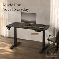 Bureau assis-debout électrique AOR, hauteur réglable, structure métallique, surface en plastique durable, panneau de fibres, en forme de Z, vente en gros d'usine