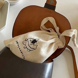 Custom Organic Beige Small Cotton <b>Drawstring</b> Bag Recyclable Reusable Jewelry Storage Dust <b>Pouch</b> in High Quality - Product Image 2
