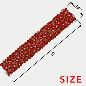 OWENIE Manufacturer Latest Design Luxury Maple Leaf Decoration Flower <strong>Red</strong> Thanksgiving Leaves Table <strong>Runners</strong> for Sale - Product Image 3