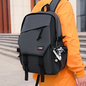 Sport <b>Backpack</b> 14 Inch Laptop Capacity Water Proof Solid Color Campus Travel Bag For <b>Men</b> - Product Image 2