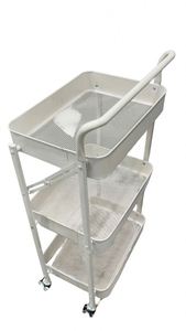 Modern Stainless Steel Foldable Cart With 3 Layers, Easy to Order, Premium Quality - Product Image 2