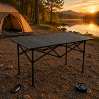 Table pliante légère en acier personnalisée, facile à monter, durable pour pique-nique, événements sportifs et camping