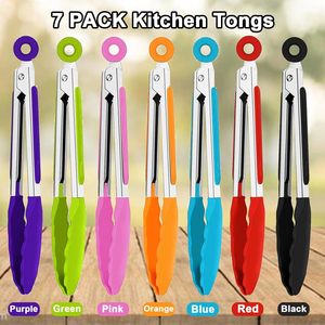 Pinzas de Silicona Resistentes a Altas Temperaturas y Anti-quemaduras de 8 Pulgadas para Barbacoa y Carne - Product Image 2