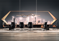 Chaise de bureau de direction moderne de luxe à dossier haut en cuir, accoudoirs en alliage d'aluminium, pivotante, pour directeur de bureau