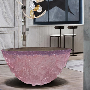 Ensemble <span class=keywords><strong>de</strong></span> tables à café/thé écologiques sculptées en résine transparente <span class=keywords><strong>de</strong></span> haute qualité au design moderne <span class=keywords><strong>de</strong></span> luxe pour la maison, l'hôtel et le bureau. - Product Image 3