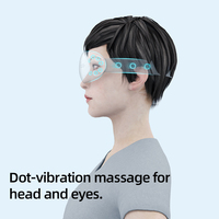 Kabelloser Luftdruck-Vibrations-Augenmassager mit Wärmefunktion und Musik