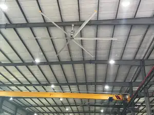 พัดลมเพดานอุตสาหกรรมขนาดใหญ่ Hvls ยอดนิยม24FT พร้อมไดรฟ์เกียร์
