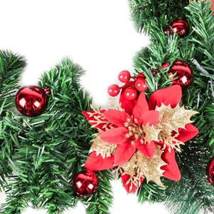 <span class=keywords><strong>Guirnalda</strong></span> de cedro navideño Bayas Rojas artificiales y piñas Decoraciones Navidad al aire libre Ratán para chimenea Escalera Porche - Product Image 6