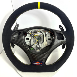 Volante in Pelle Nappa Personalizzato per BMW E90 E92 E93 E82 E87 <span class=keywords><strong>M</strong></span> Sport con Fondo Piatto da Corsa - Product Image 5