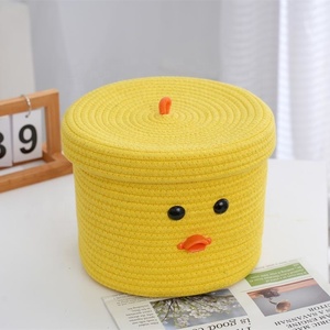 Cesta de Almacenamiento de Cosméticos de Tela con Diseño de Patito Amarillo, Bonita y Divertida, a Prueba de Polvo, Multifuncional, para Artículos del Hogar - Product Image 2