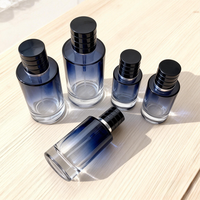 Emballage cosmétique personnalisé de luxe avec étiquette privée, couleurs dégradées, flacon en verre pour parfum, bouchon pulvérisateur à pompe