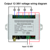 DC 12V 24V 36V 10A 433MHz 4 canaux relais sans fil RF télécommande commutateur récepteur 4CH métal émetteur Smart Multiple Module