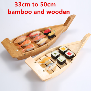 Barco de <span class=keywords><strong>Sushi</strong></span> Desechable Ecológico de Madera Newell de 70 cm, Plato Decorativo, Cubiertos, Platos para <span class=keywords><strong>Sushi</strong></span> - Product Image 4