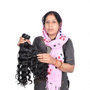 Paquets de cheveux humains ondulés de qualité supérieure cambodgienne vierge crue cheveux humains à double trame - Product Image 1