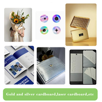 Barniz inverso de cartón láser Zhongyi Gold y Silver Cardboard en la superficie Tinta UV de codificación de secado rápido