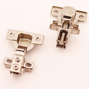 مفصلات أبواب خزائن مطبخ هيدروليكية مخفية بإغلاق ناعم وتعديل ثلاثي الأبعاد مع مخمد زاوية صغير مطلية بالنيكل - Product Image 1