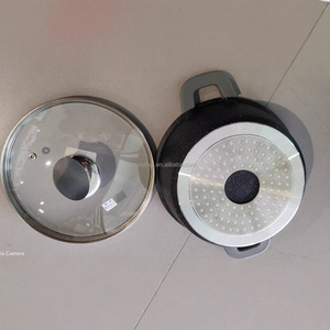 20 24 28 32 36 40 44cm 7pcs không dính Granite lớp phủ Cookware Set Đen nhôm chậu lớn nồi Đen Cookware sets - Product Image 2