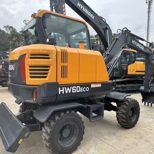 Excavadora de Ruedas Hyundai HW60ECO Usada, Miniexcavadora de 5.65 Toneladas, Maquinaria de Construcción de Segunda Mano con Pocas Horas de Uso - Product Image 2