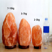Lampe en sel naturel de l'Himalaya 2-3kg/3-5kg, sculptée pour la décoration de la maison et de Noël