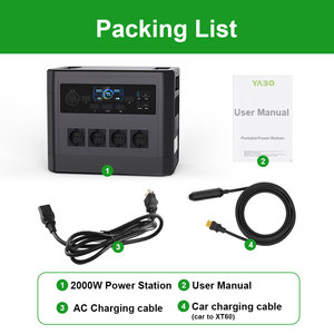 Station de charge portable 220V EU/UK/US 110V 2000Wh, démarreur de secours MPPT, allume-cigare - Alimentation d'urgence pour balcon et entrepôt - Product Image 5
