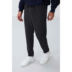 Pantalon de survêtement pour homme Anthracite Melange, taille élastique, coupe standard, tissu respirant décontracté - Product Image 2