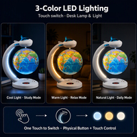 Vente en gros Tellurion de lévitation flottant avec lumière LED pour haut-parleur, horloge de carte du monde rotative à 360°, jouet éducatif de géographie
