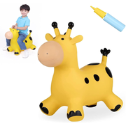 Jouet en caoutchouc le plus chaud jouet gonflable de haute qualité trémie pour animaux enfants trémie de cheval gonflable préférée avec boîte de couleur