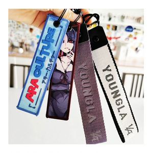 Custom 3D Fabric Anime Embroidery Key Tag Woven Logo Jet Tag for Promotional Keychains & Carabiners - Product Image 1