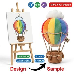 Pannello Arcobaleno Personalizzato, Palloncino ad Aria Calda in Peluche, Nuvola Decorativa per Cameretta Bambini, Mascotte Giocattolo da Esposizione - Product Image 1