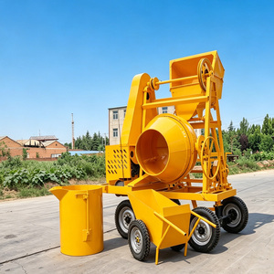 Bétonnière automatique avec moteur diesel et trémie élévatrice, productivité 12 m³/h, bétonnière mobile multifonctionnelle à tambour inclinable - Product Image 1