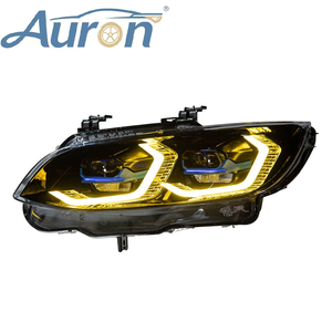 Phares de haute qualité pour BMW Série 3 E92 E93 2005-2009, 12V 6000K, commutation jaune/blanc, feux de croisement/route, design le plus récent - Product Image 1