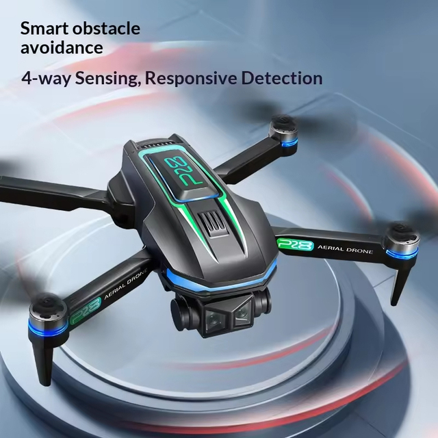 Premium P28 HD Aerial Photography Obstacle Avoidance 3D Tumbling Smart RC Drone Toy with Mobile Control for Beginner Student
