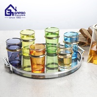 Verres à thé en verre Beldi de style moyen-oriental fabriqués en Chine, cadeau de Ramadan, couleur, 130 ml, lot de 12 pièces, verres à boire Beldi