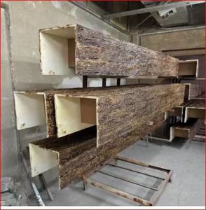 Poutres en faux bois en polyuréthane imperméable légères et bon marché, grande <span class=keywords><strong>dalle</strong></span>, <span class=keywords><strong>plafond</strong></span> moderne pour la maison - Product Image 5