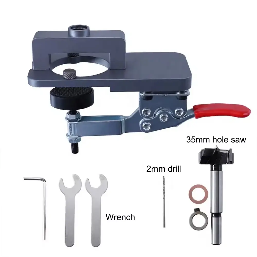 Деревообработка 35 мм Регулируемая кромка Дверная панель шарнирное отверстие локатор инструмент позиционирования