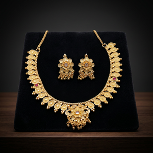 สร้อยคอแฟชั่นสำหรับผู้หญิงประดับด้วยทองเหลืองชุบทอง14K 18K 24K เครื่องประดับสำหรับงานแต่งงาน - Product Image 3