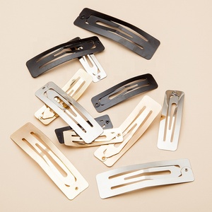 5 6 7 8cm Qualität Basic <span class=keywords><strong>DIY</strong></span> Haarschmuck Schmuck Silber Schwarz Gold Rechteck Kanal Metall verschluss Snap Haars pange für Haare - Product Image 3