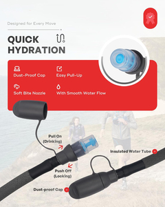 Bolsa de Hidratación Deportiva Plegable de TPU de 1.5L 2L 3L, a Prueba de Fugas, para Exteriores, con Cubierta Impermeable para Camping - Product Image 6